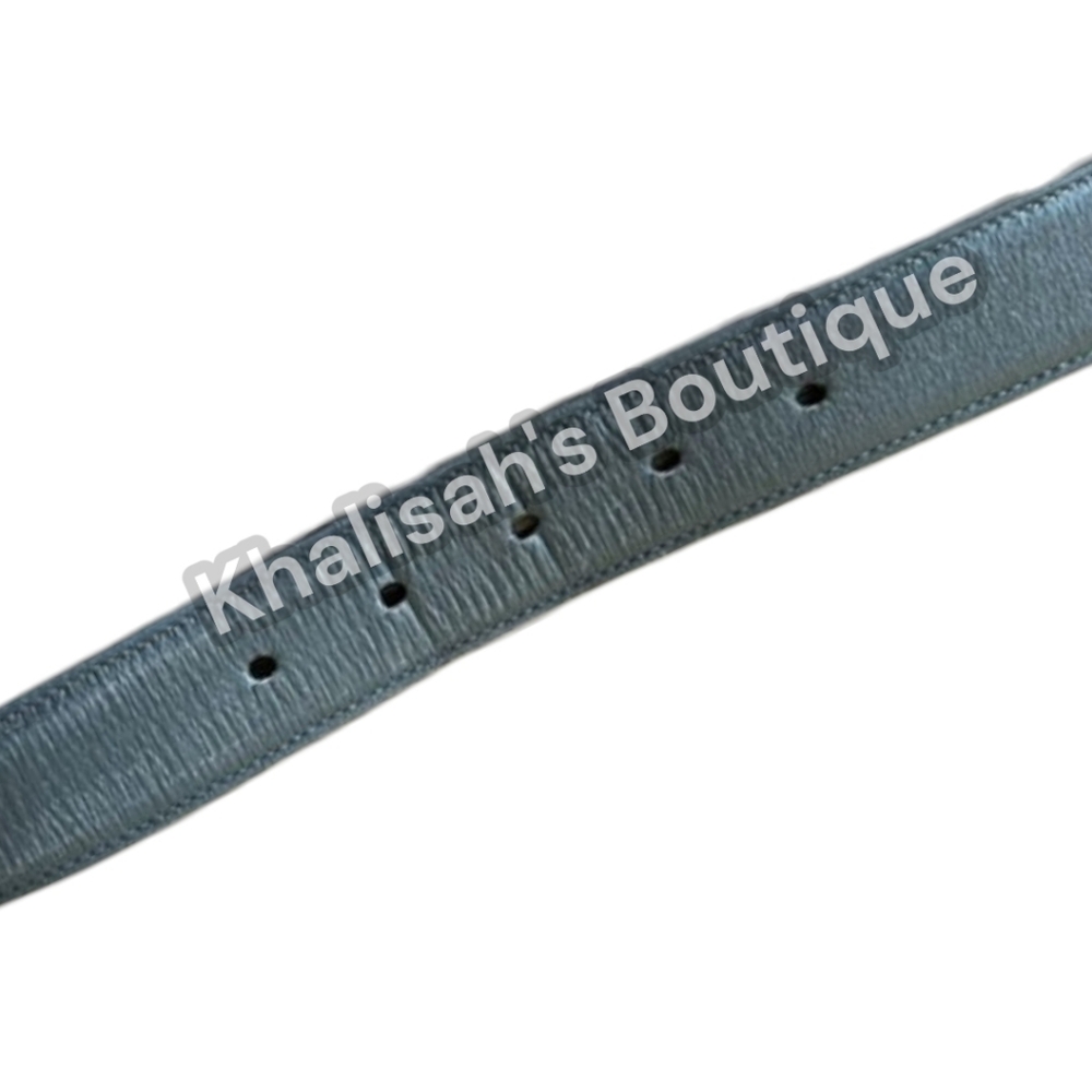 AUTHENTIC YSL SAINT LAURENT BELT  CASSANDRE MONIGRAM GREY STORM SILVER HARDWADE - Picture 12 of 16